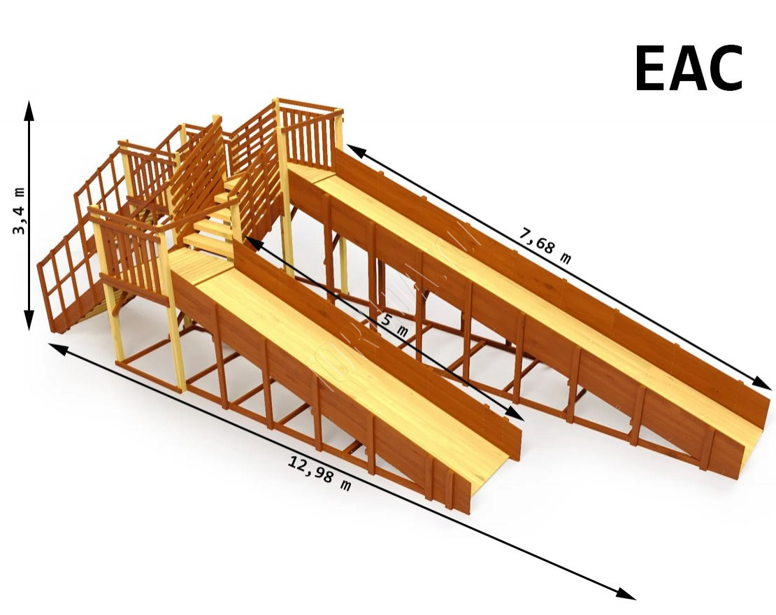 Зимняя горка TORUDA Север - 7/5 (скаты 5 м и 7,68 м)